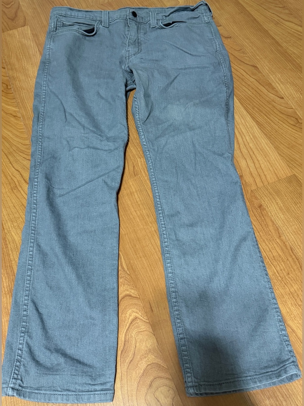 Levi’s 511 Men’s Gray Slim Fit Denim Jeans Light Wash 5 Pocket Zip Button 36/30